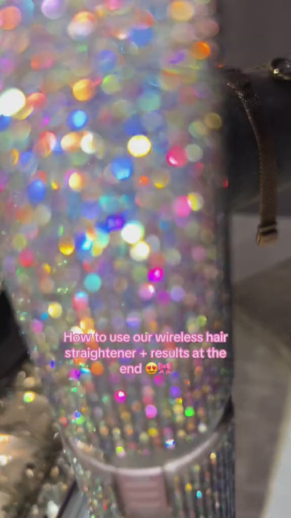 Diamond Wireless Hair Straightener & Curler